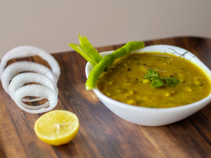 A bowl of red lentil dhal